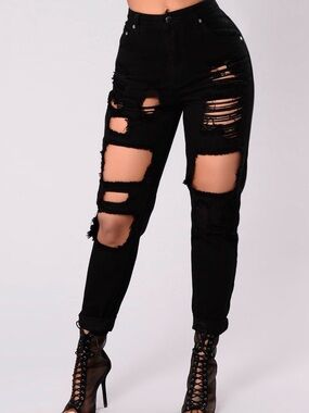 Bad to the Bone Boyfriend Jeans - Black